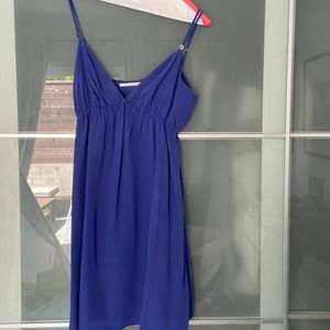 Twelfth Street by Cynthia Vincent - Blue Silk Babydoll Dress- M